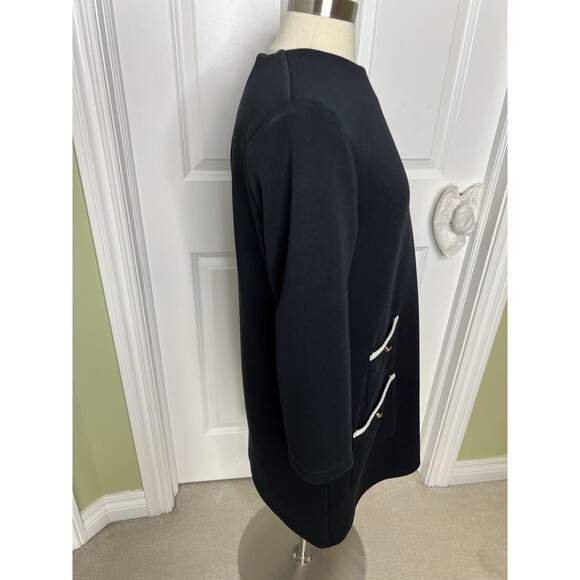 Tuckernuck XL Dress Black knit  Francoise Mini Mod Stretch Minimalist Career - Picture 4 of 11